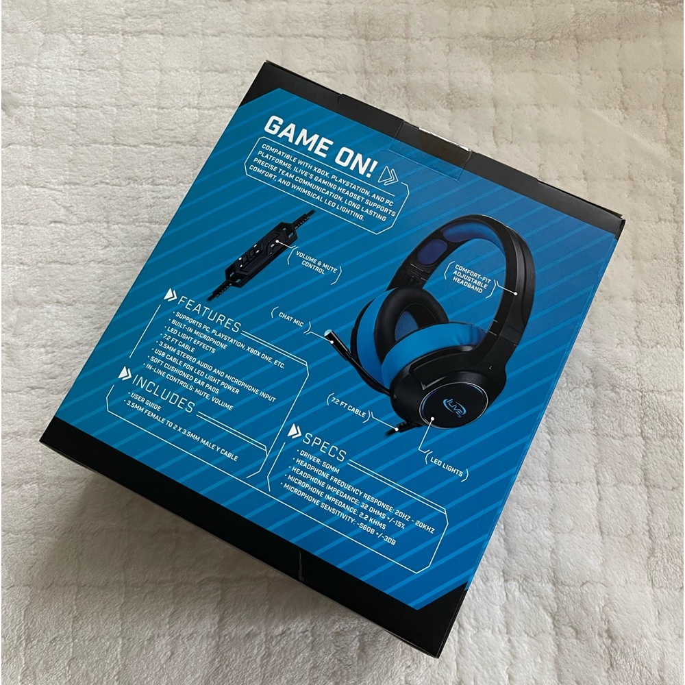 ILIVE, GAMING HEADSET STEREO HEADPHONES